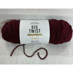 Big Twist Value Yarn Mulberry 6oz 380yds 100% Acrylic Worsted #4 Lot 637466